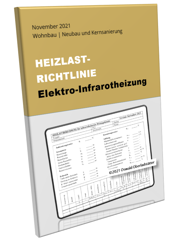 Umschlagsbild der Heizlastrichtlinie für Elektro-Infrarotheizungen