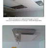 Bilder von zwei deckenmontierten Infrarotheizungen mit Raumbeleuchtung in einer Wohnung